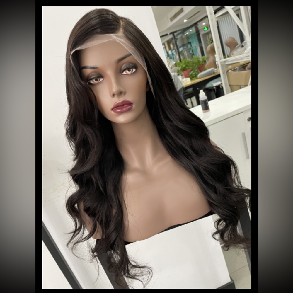 Luxurious RPGSHOW Long Natural Dark Human Hair Wig “wigzbycharice010”